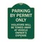 Signmission Parking by Permit Violators Towed Away Vehicle Owners Expense Alum Sign, 18" L, 24" H, G-1824-23451 A-DES-G-1824-23451 - alternate 1